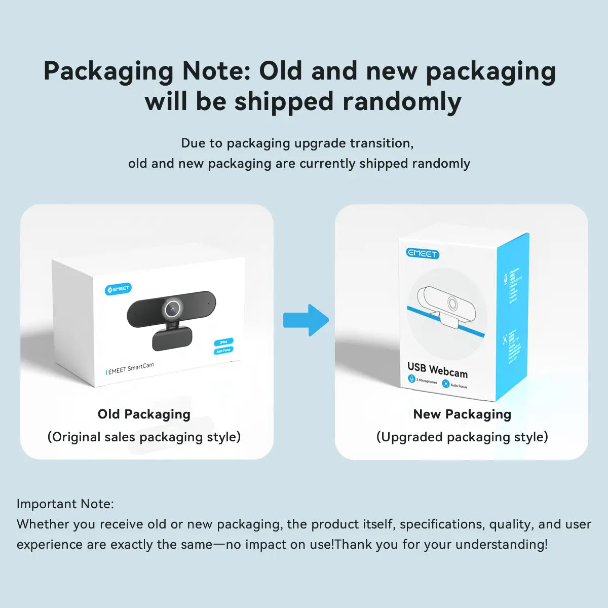 EMEET C60E 4K Webcam for PC & Laptop