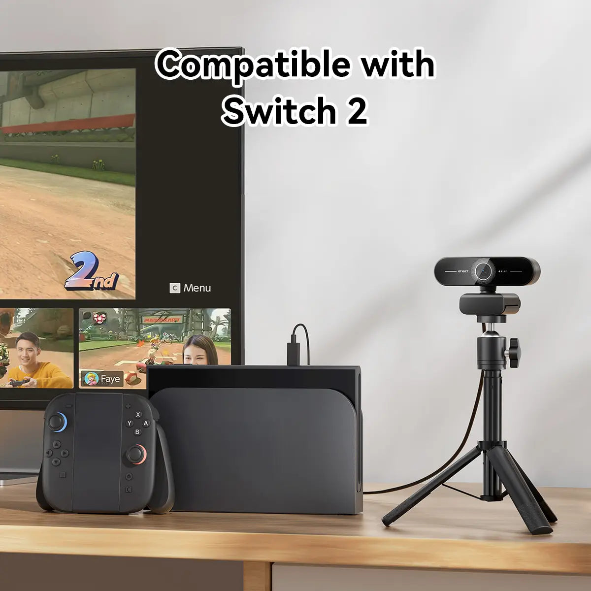 EMEET C60E 4K Webcam for PC & Laptop